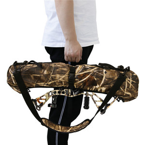 Sac à arbalète camouflage avec bandoulière arquée, sac à dos de chasse extérieur unisexe, vert camouflage, doublure en velours, polyester - Product Image 3