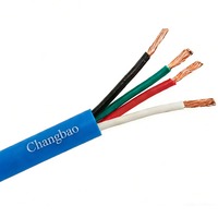 KABEL SPEAKER CHANGBAO 10/12/14/16/18 AWG 4 Core OFC Gulungan Kabel Home Theater Merah Hitam Putih Selubung PVC/LSZH OEM