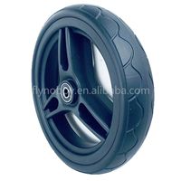 Roues de poussette pour bébé en plastique de 9,5 pouces, pneus en PU avec roulements pour poussette