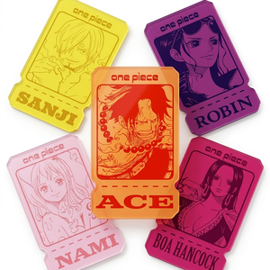 DL One Pieced Anime Artboard Aimant de réfrigérateur magnétique, coins carrés, design de ticket vintage, style fenêtre, jeu de table - Product Image 1