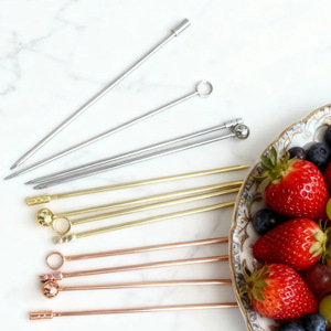 Piques à cocktail en acier inoxydable 304, piques à Martini, piques à fruits et olives, piques décoratives pour bar, piques pour mélanger les boissons - Product Image 3