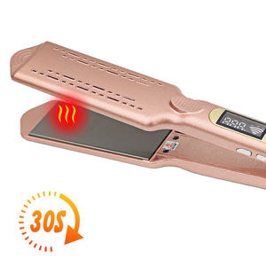 مكواة شعر سيراميك احترافية فاخرة بلون ذهبي شامباني أنيق، مكواة مسطحة متعددة الوظائف - Product Image 6