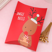 Noël et nouvel an boîte-cadeau vide feuille d'or imprimé boîte d'oreiller en relief pour bonbons chocolat Nougat cuisson Biscuit noix