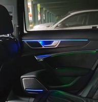 Kit d'éclairage d'ambiance intérieur LED 256 couleurs version européenne pour Audi A6 A7 C8 2019+ - Accessoires de garniture pour haut-parleurs de porte