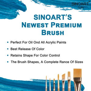 Set di 7 Pennelli per Artisti con Manico Corto per Pittura Acrilica e a Olio, Fornitura Diretta dalla Fabbrica SINOART - Product Image 2