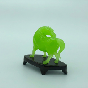 Handmade Murano <b>Glass</b> Horse Figurine Green Animal Theme Decorative Craft Collectible Art Piece - Product Image 3