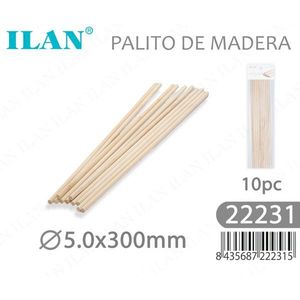 ILAN Palitos de Bambú para Manualidades 5.0x300mm, Paquete de 10 - Product Image 1