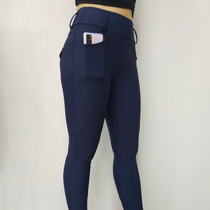 Leggings <span class=keywords><strong>de</strong></span> equitación <span class=keywords><strong>de</strong></span> compresión azul marino para mujer con agarre <span class=keywords><strong>de</strong></span> silicona y <span class=keywords><strong>asiento</strong></span> completo, pantalones <span class=keywords><strong>de</strong></span> montar, jodhpurs - Product Image 4