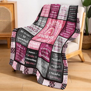Assorted Print Birthday <b>Quilt</b> Flannel Blanket <b>Throw</b> Blanket Nap Blanket Wholesale Reversible Cozy Warm <b>for</b> Winter Warmth - Product Image 1