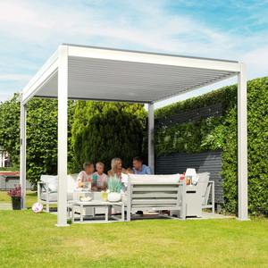 <span class=keywords><strong>Pergola</strong></span> moderne de luxe, cadre fin minimaliste en aluminium, <span class=keywords><strong>pour</strong></span> terrasses d'appartements modernes, maximisant les vues et la lumière, imperméable - Product Image 1
