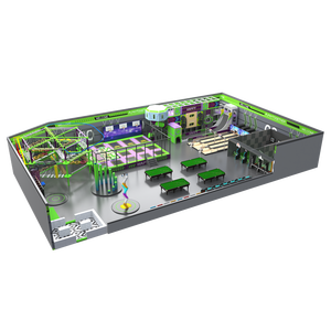 Centre de divertissement familial personnalisé Aoleao, parc de trampolines avec toboggans et parcours d'obstacles surélevé, acier allié, certifié CE TUV - Product Image 3