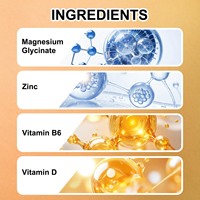 Gélules de glycinate de magnésium 600 mg + zinc avec vitamines B6 et D pour le soutien du sommeil (OEM)