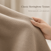 Rideaux en chevrons de luxe personnalisés HB, tissu tissé à texture douce, rideaux de fenêtre modernes pour salon et chambre à coucher, sur mesure