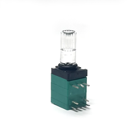 Haute précision double gang rvb LED potentiomètre arbre Transparent interrupteur rotatif contrôle du Volume pour amplificateur Audio mélangeur haut-parleur