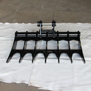XZFE Mini 5-Tonnen-Bagger Wurzelrechen-Aufsatz zur Reinigung von Kies und Unkraut Zubehör für Kleinbagger Lockerungsrechen - Product Image 5