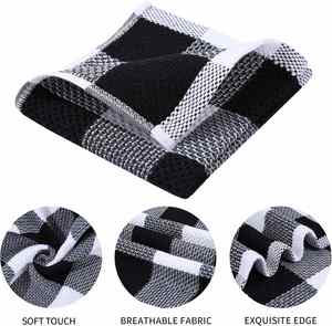 Factory 100% Cotton Waffle Cleaning Cloth Soft Absorbent Dish Cloths for Home Reusable <b>Kitchen</b> Plaid <b>Towel</b> - Product Image 2