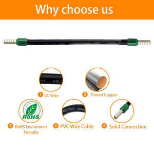 Cable de Terminal Aislado de 1 Pin Negro, Calibre <span class=keywords><strong>H07VK</strong></span> 6mm 10AWG, Arnés de Cableado Personalizado Adecuado para Electrónica - Product Image 5