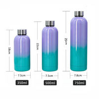 Gobelet isotherme en acier inoxydable personnalisable, nouveau, unique, mignon, réutilisable, en gros, 500 ml, bouteille d'eau de sport pour la salle de sport avec logo personnalisé