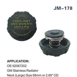 Bouchon de radiateur GM 68 mm 2,69 OD, récupération de liquide de refroidissement 120 kPa pour radiateur en acier inoxydable - Product Image 1