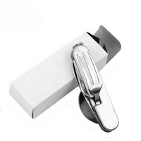6-en-1 extérieur Portable couverts ensemble en acier inoxydable pliable couteau fourchette cuillère pour Camping pique-nique fixe ensembles de couverts