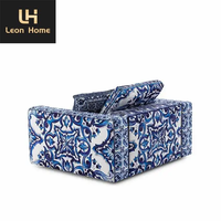 Belle velours 1 siège tissu canapé maison salon meubles doux luxe canapé Chesterfield canapé