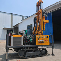 Foreuse hydraulique DTH sur chenilles diesel haute performance pour puits d'eau de 200 m de profondeur
