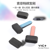 Brosse à cheveux jetable Kenwei en polypropylène avec manche, brosse douce pour le cou, brosse à cheveux pour le pompadour, éponge à cheveux en nylon pour salon de coiffure