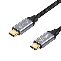 Cable SYONG Tipo-C 3.2 Gen2 a Tipo C, Transferencia de Datos de 20 Gbps, Carga PD de 100 W, Compatible con MacBook, CarPlay, Monitor Portátil