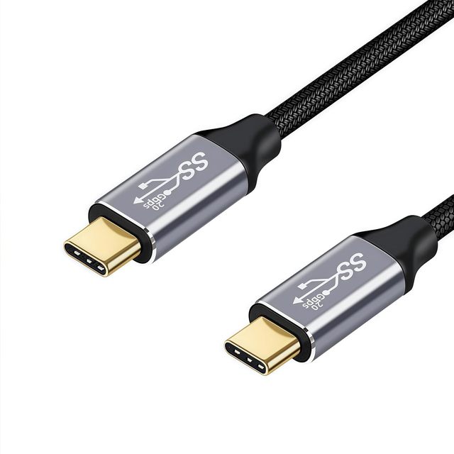 SYONG Type-C Cable 3.2 Gen2 to Type C 20Gbps Data Transfer 100W PD Charging Compatible for MacBook, CarPlay, Portable Monitor