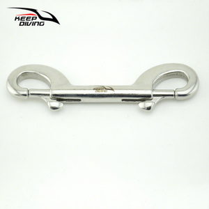 KEEP DIVING Boucle de suspension à ressort à double tête en acier inoxydable 316 blanc 90MM pour plongée BCD SSA ST90W - Product Image 1