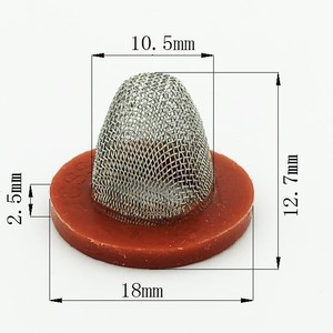 Filtre en maille Jiajie en acier inoxydable 304 316 avec bordure métallique, disque plat en plastique et caoutchouc, entonnoir sur mesure, tissage uni - Product Image 3