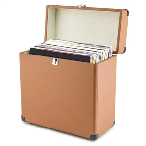 Винтажный деревянный виниловый чемодан на заказ, коробка для хранения пластинок lp