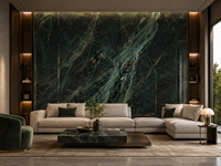 Dalle de marbre volcanique luxuriant polie pour plan de travail de cuisine, panneau mural TV, dessus de meuble de salle de bain, contour de cheminée, dessus de console, plateau de table