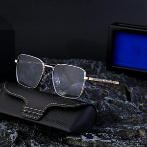 Polo Haus Lunettes de soleil carrées pour hommes, monture noire, verres PC, protection UV400, style Instagram, design à la mode - Product Image 3