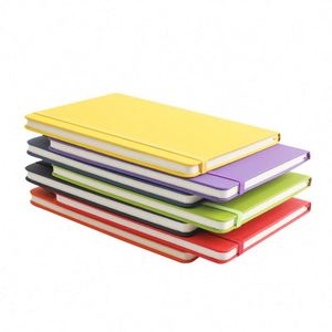High Quality Custom PU Leather Hardcover A5 Thread Sewing Bound Paper <b>Notebook</b> Elastic Band Budget Business School Office Diary - Product Image 4