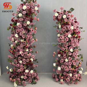 Arreglo floral personalizado LEDA en rosa polvo para boda, arco floral artificial para decoración de eventos de boda - Product Image 3