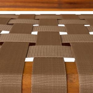 Pioen Rắn Keo Gỗ Dệt Ghế & Trở Lại Gấp Ghế Thấp Slung Di Động Chỗ Ngồi Cho Trong Nhà/Ngoài Trời Hiên Cỏ, Tự Nhiên Và Nâu - Product Image 5