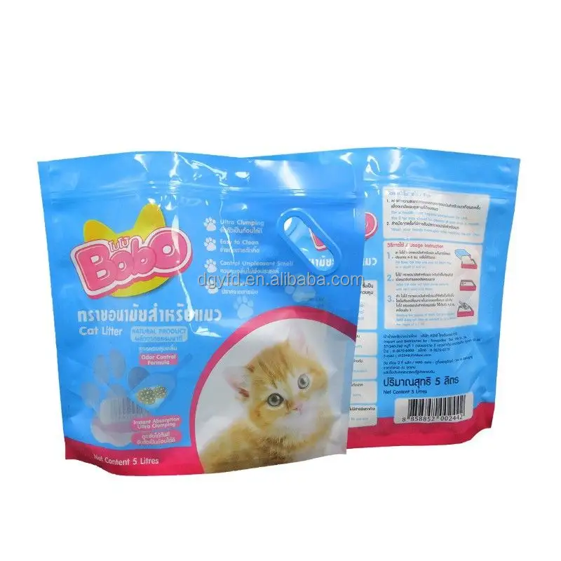 Aangepaste Bedrukte Plastic Food Grade Stand Up Pouch Doypack Met Rits Handvat Voor Hondenvoer Cashewnoten Snack Verpakking Poly Bag