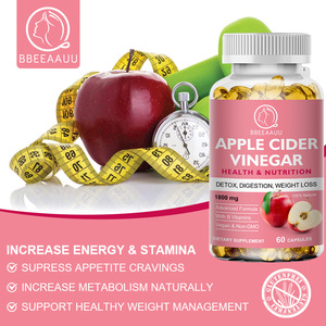 Cápsulas de Vinagre de Sidra de Manzana con Ácido Málico, Suplemento Dietético Vegano para Adultos, Sin OMG, 120 Unidades, Control de Peso, Desintoxicación, Alivio - Product Image 4