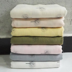 Colorido 100% algodón doble gasa tela estampada suave doble capa tela para ropa - Product Image 6