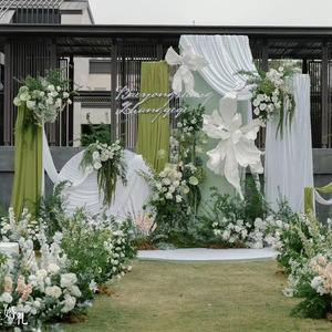 Nuevo Fondo <span class=keywords><strong>de</strong></span> Escenario para Bodas <span class=keywords><strong>de</strong></span> Tela Elástica <span class=keywords><strong>de</strong></span> Seda <span class=keywords><strong>de</strong></span> Leche <span class=keywords><strong>de</strong></span> Doble Cara, Decoraciones para Techos, Decoraciones para Fiestas - Product Image 2