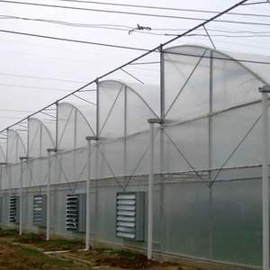 Invernadero de Vidrio Venlo Resistente al Viento con Estructura de Acero Galvanizado, Sistema de Drenaje y Sombreado Personalizado para Agricultura en Regiones Áridas - Product Image 1