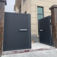 Puerta Batiente Doble de Aleación de Aluminio de 6 Pies para Patio de Villa, Sistema de Apertura Automática de Alta Resistencia, Control Remoto, Resistente a la Intemperie