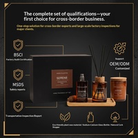 Coffret Cadeau de Bougies d'Aromathérapie Transfrontalières en Verre Sans Flamme à Huiles Essentielles, Parfum d'Ambiance Intérieur, Impression Couleur sur Écran, Durée 90-120 Jours