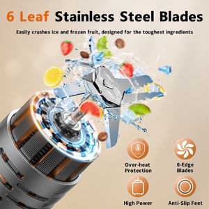 Tốc Độ Cao Thương Mại Máy Xay Sinh Tố 1200W Ice Crusing Súp Pha Trộn Máy Nước Trái Cây 4 Trong 1 Máy Ép Trái Cây Bảng Máy Xay Sinh Tố Cho Nhà Bếp - Product Image 4