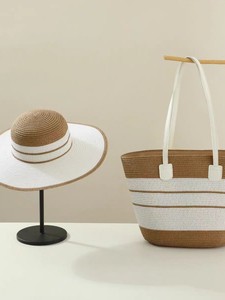 Thời trang giản dị công suất lớn bãi biển Kỳ nghỉ Túi bãi biển <span class=keywords><strong>hat</strong></span> mùa hè mũ rơm - Product Image 6