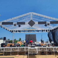 Structure de toit plat en aluminium portable pour scène de concert, stand d'exposition et décoration d'événements