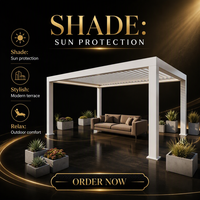 Pergola Bioclimatique Moderne en Aluminium à Lames Orientables et Gazebo de Jardin 2025 – Grande Vente, Tailles Personnalisables