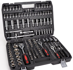 159pc Socket <b>Set</b> in Blow Molding Box 1/4\" 1/2\" 3/8\" Hand <b>Tools</b> Kit OEM Customizable for Workshops - Product Image 5
