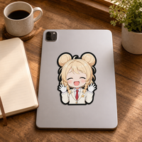 Pegatinas Lenticulares 3D con Movimiento de Anime de Chicas Lindas, Impresión Joyprint, Resistentes al Agua, para Coche, Portátil, Refrigerador